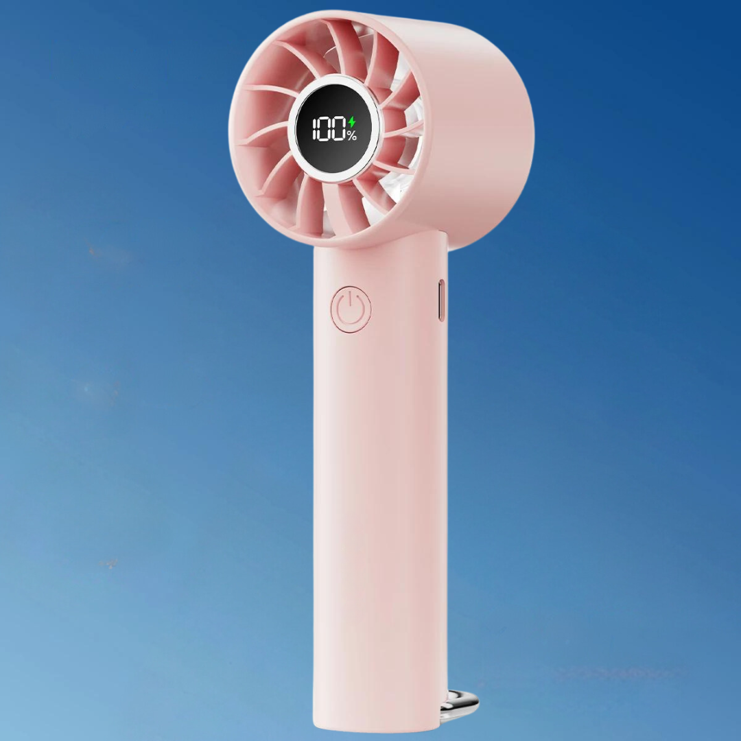 Portable Fan - Powerful wind - Long Battery Life - 3 speed power - Use while you're working or even traveling